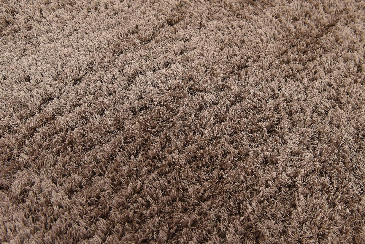 Unique Loom Studio Solid Shag Collection Area Rug - Sky (8' x 10' Rectangle Brown)