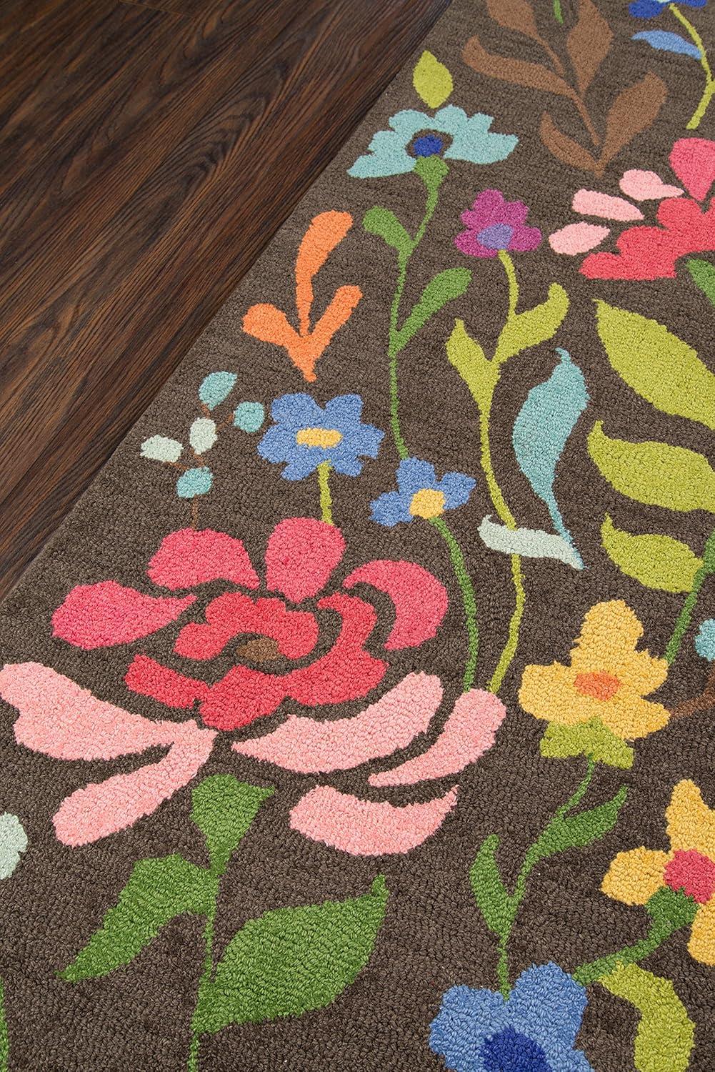 Floral Tufted Wool Rug