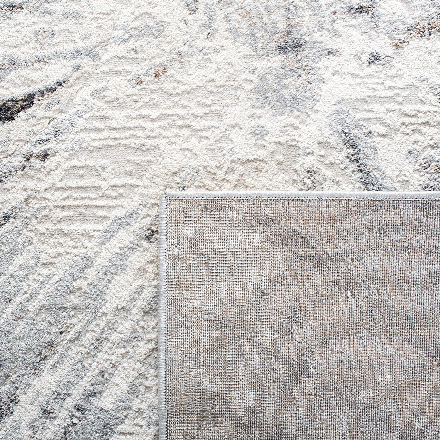 Amelia ALA449 Power Loomed Indoor Area Rug - Grey/Gold - 6'7"x9'6" - Safavieh