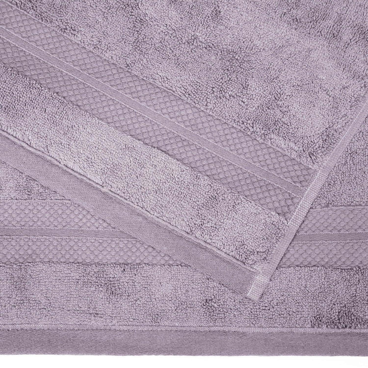 Superior Aria Turkish Cotton Solid Heavyweight 3-Piece Wisteria Towel Set