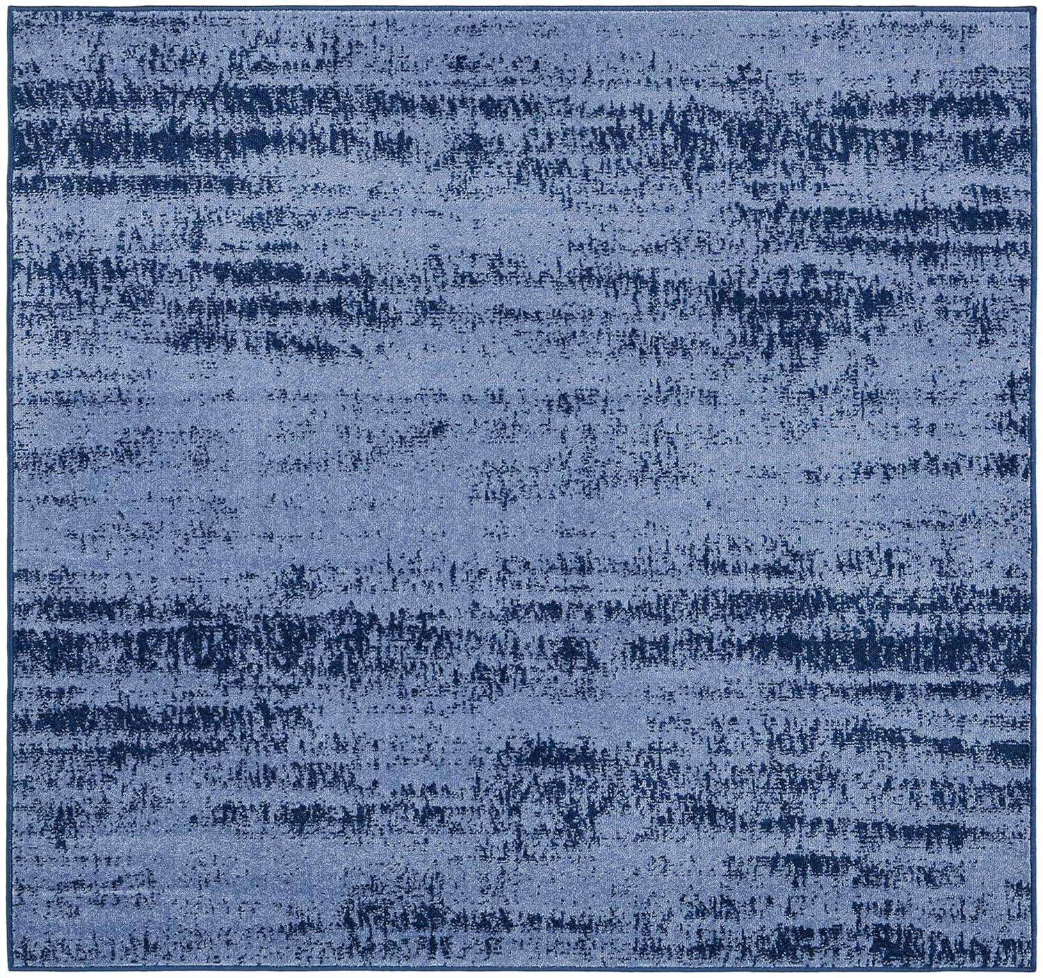 Nourison Essentials 5' x square Denim Modern Indoor/Outdoor Rug