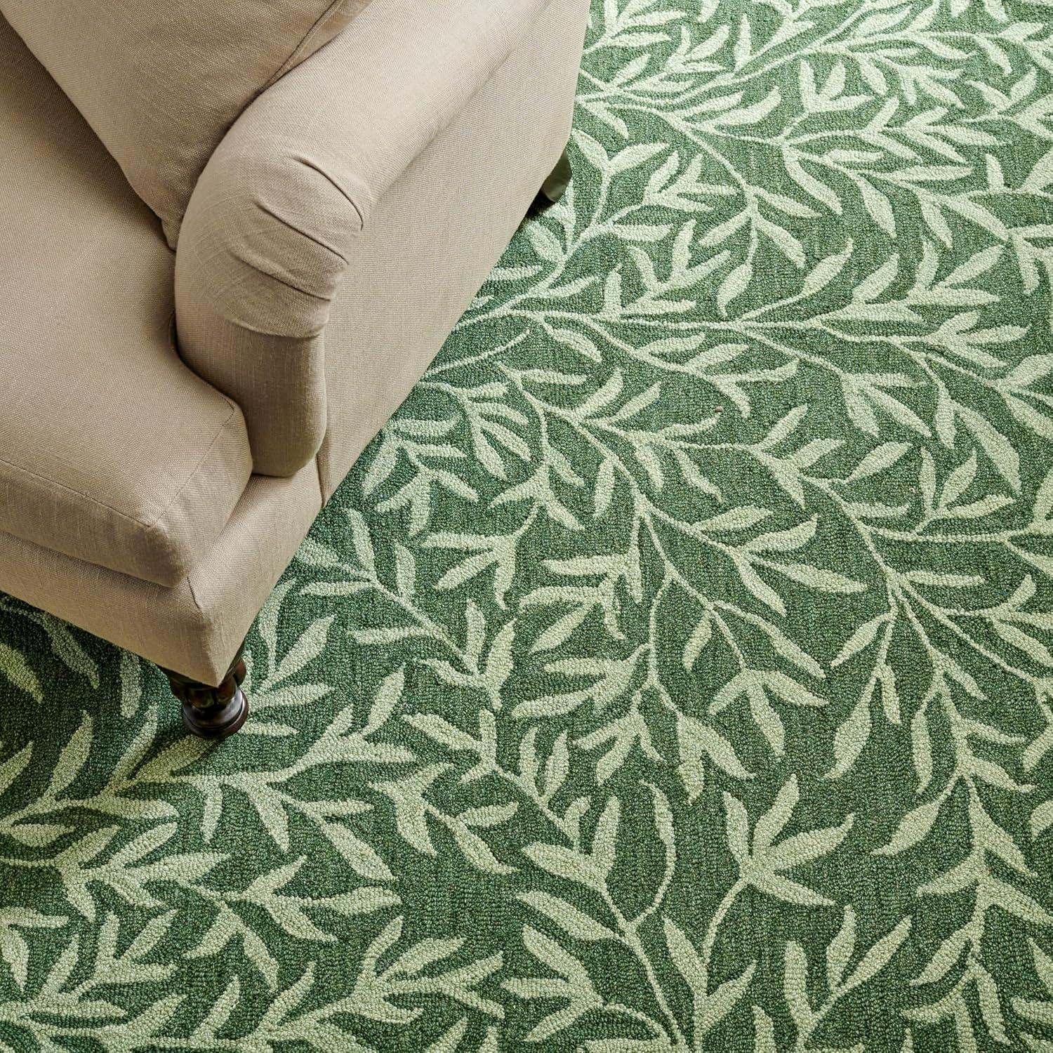 Martha Stewart Rugs Martha Stewart Hand Tufted Wool/Cotton Floral Rug in Ivory/Beige