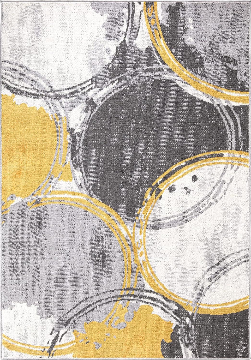 World Rug Gallery Contemporary Modern Circles Area Rug