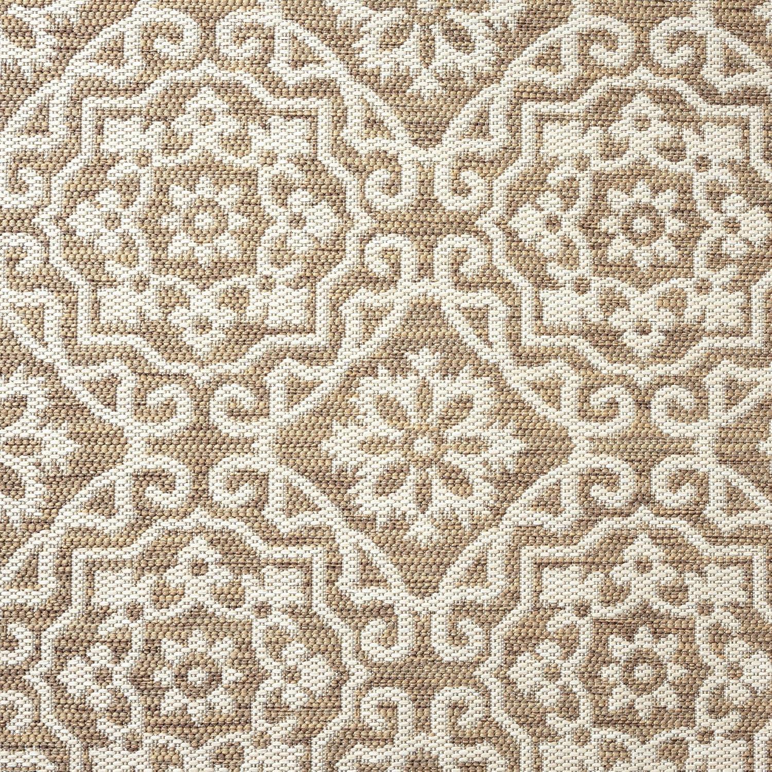 Nicole Miller New York Patio Country Danica Geometric Indoor/Outdoor Area Rug, Brown/Beige