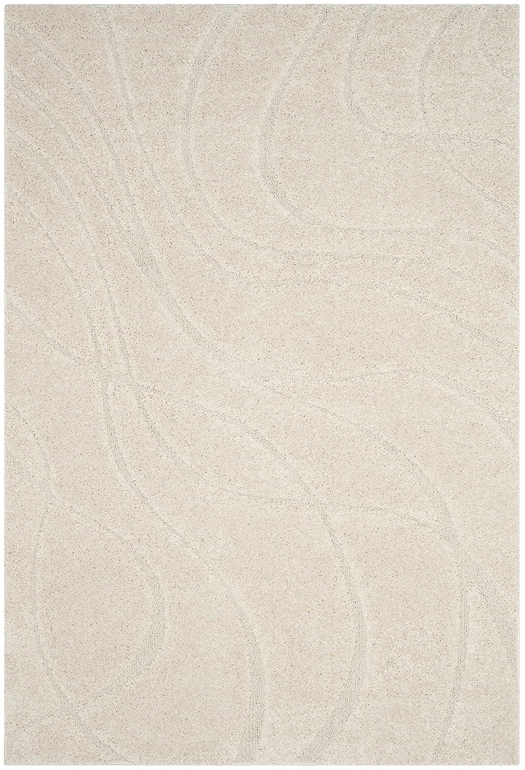 SAFAVIEH Florida Tamzen Abstract Shag Area Rug, Cream, 8' x 10'