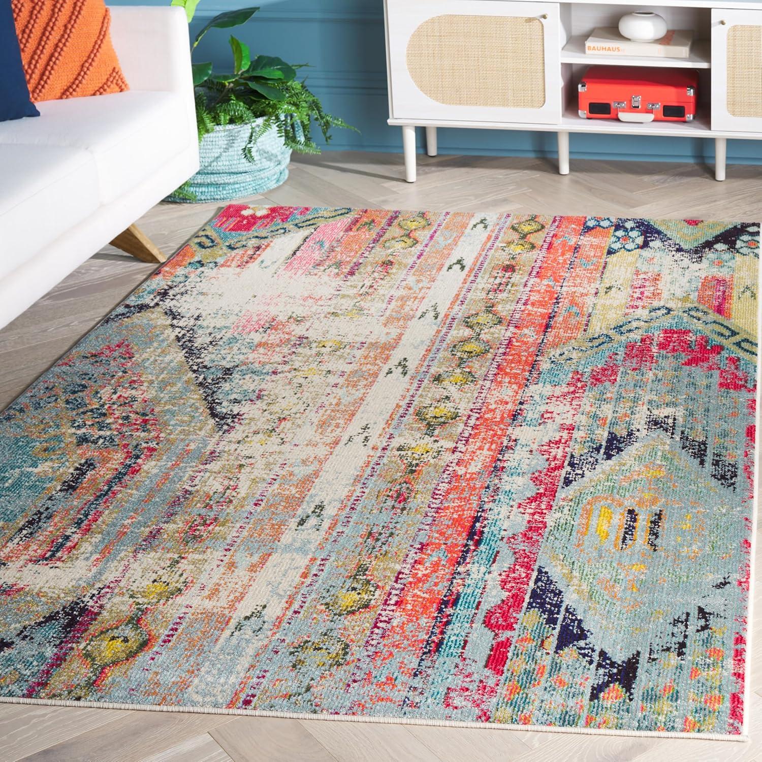 Monaco MNC222 Power Loomed Indoor Area Rug - Multi - 5'1"x7'7" - Safavieh.