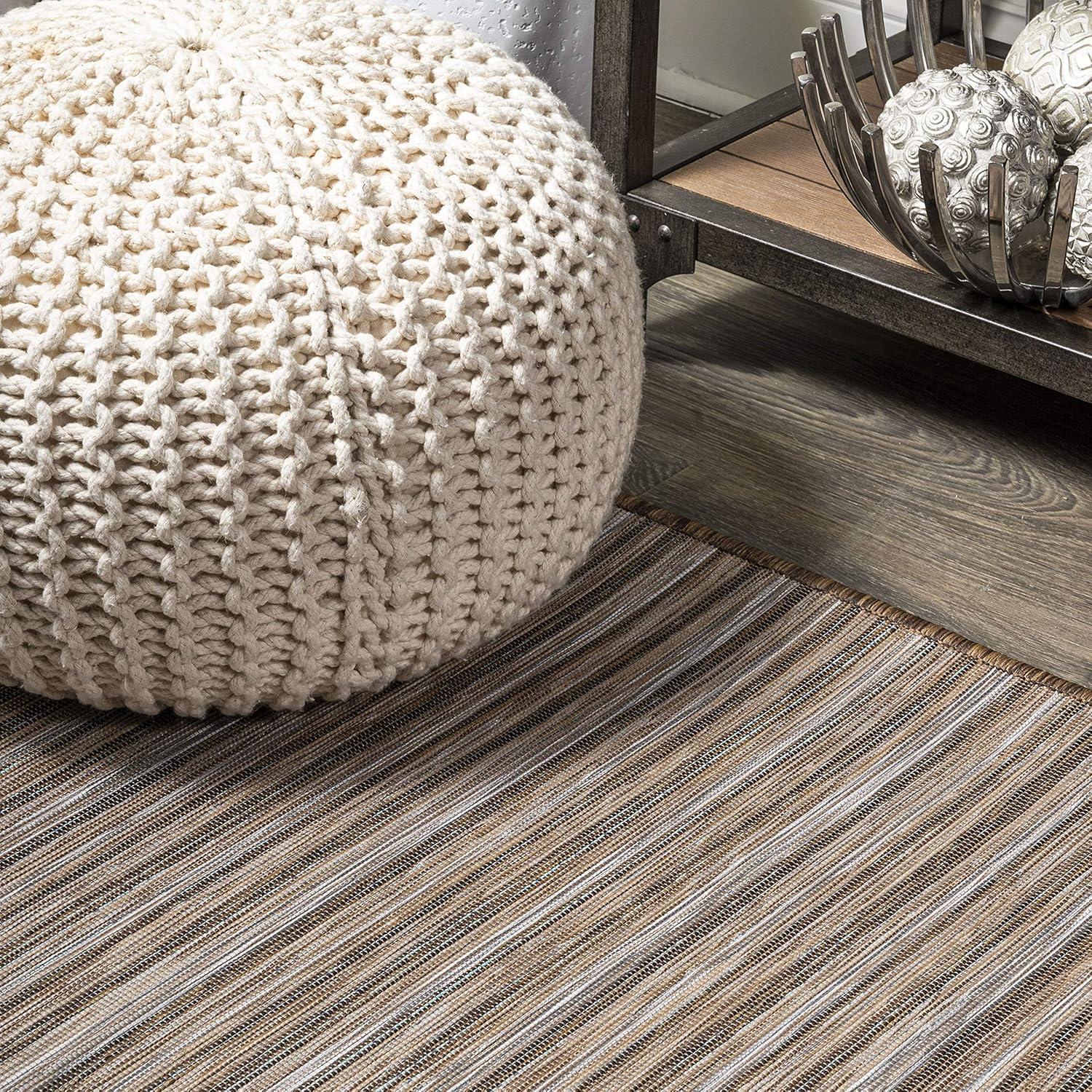 Finn Modern Farmhouse Pinstripe  Area Rug  - JONATHAN Y