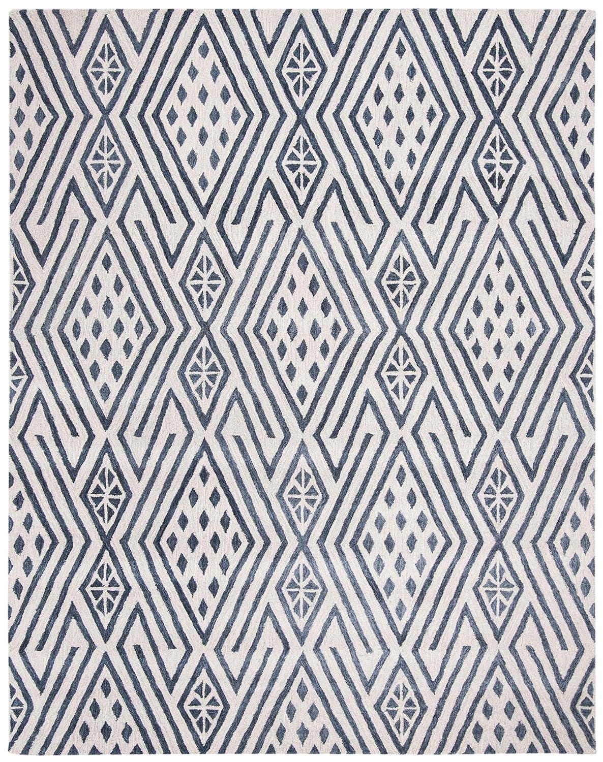 Micro-Loop MLP611 Hand Tufted Area Rug - Blue/Ivory - 8'x10' - Safavieh.