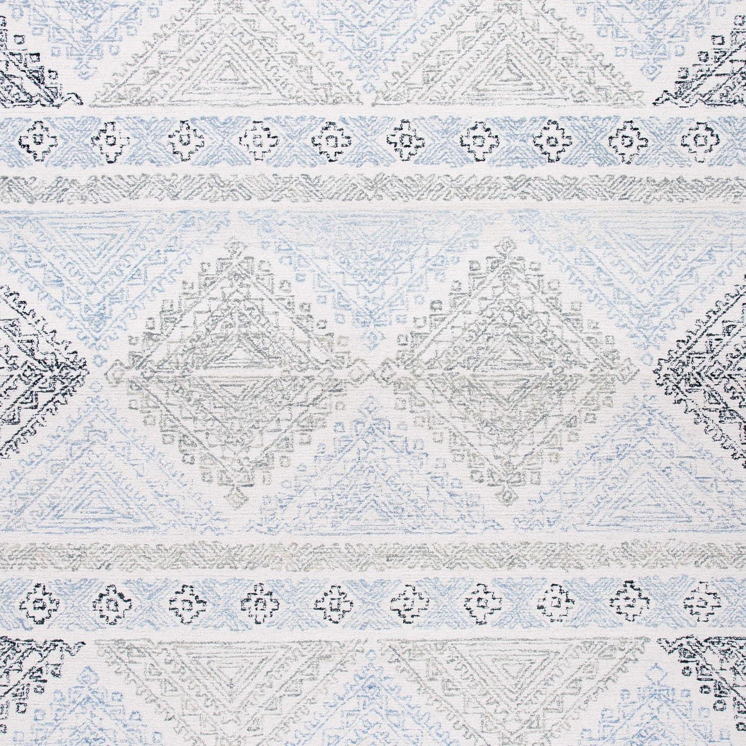 Micro-Loop MLP206 Hand Tufted Indoor Area Rug - Ivory/Grey - 8'x10' - Safavieh
