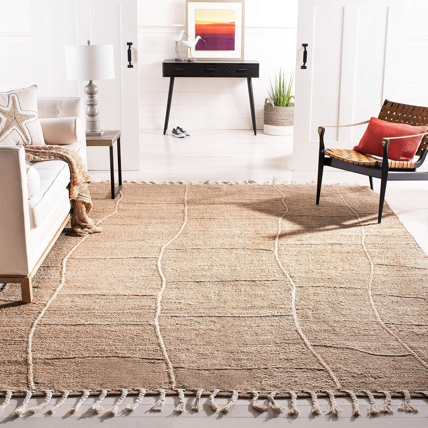 Natural Fiber NF105 Hand Woven Indoor Area Rug - Natural - 6'x6' - Safavieh