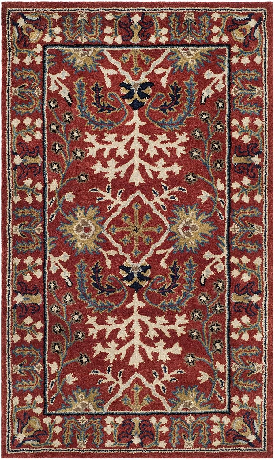 Antiquity AT64 Hand Tufted Area Rug - Red/Multi - 3'x5' - Safavieh.