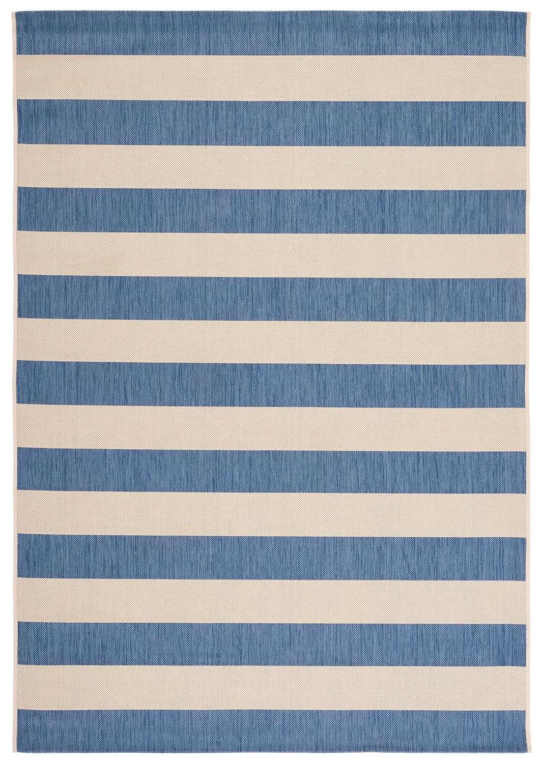 Courtyard CY6812 Power Loomed Indoor/Outdoor Area Rug - Beige/Blue - 4'x5'7" - Safavieh.