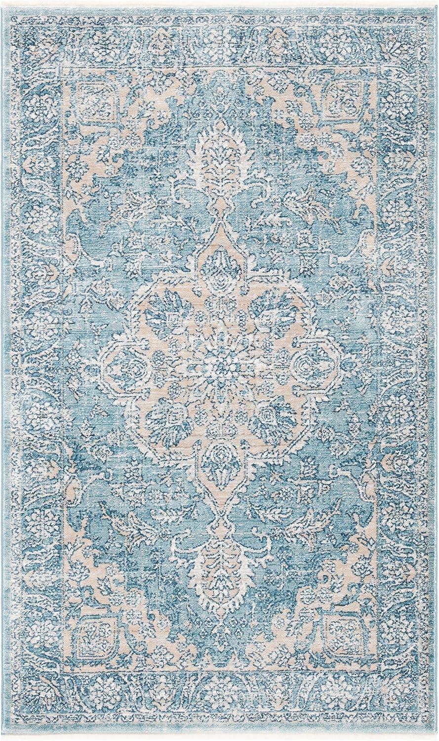 Victoria VIC902 Power Loomed Accent Rug - Blue/Grey - 3'x5' - Safavieh.