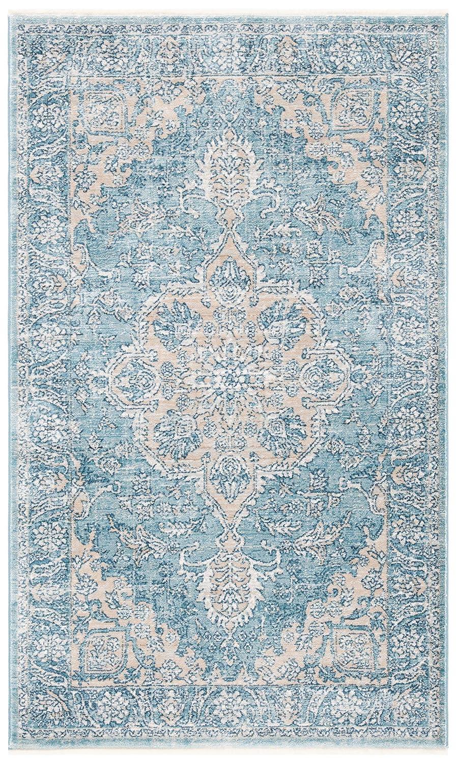 Victoria VIC902 Power Loomed Accent Rug - Blue/Grey - 3'x5' - Safavieh.