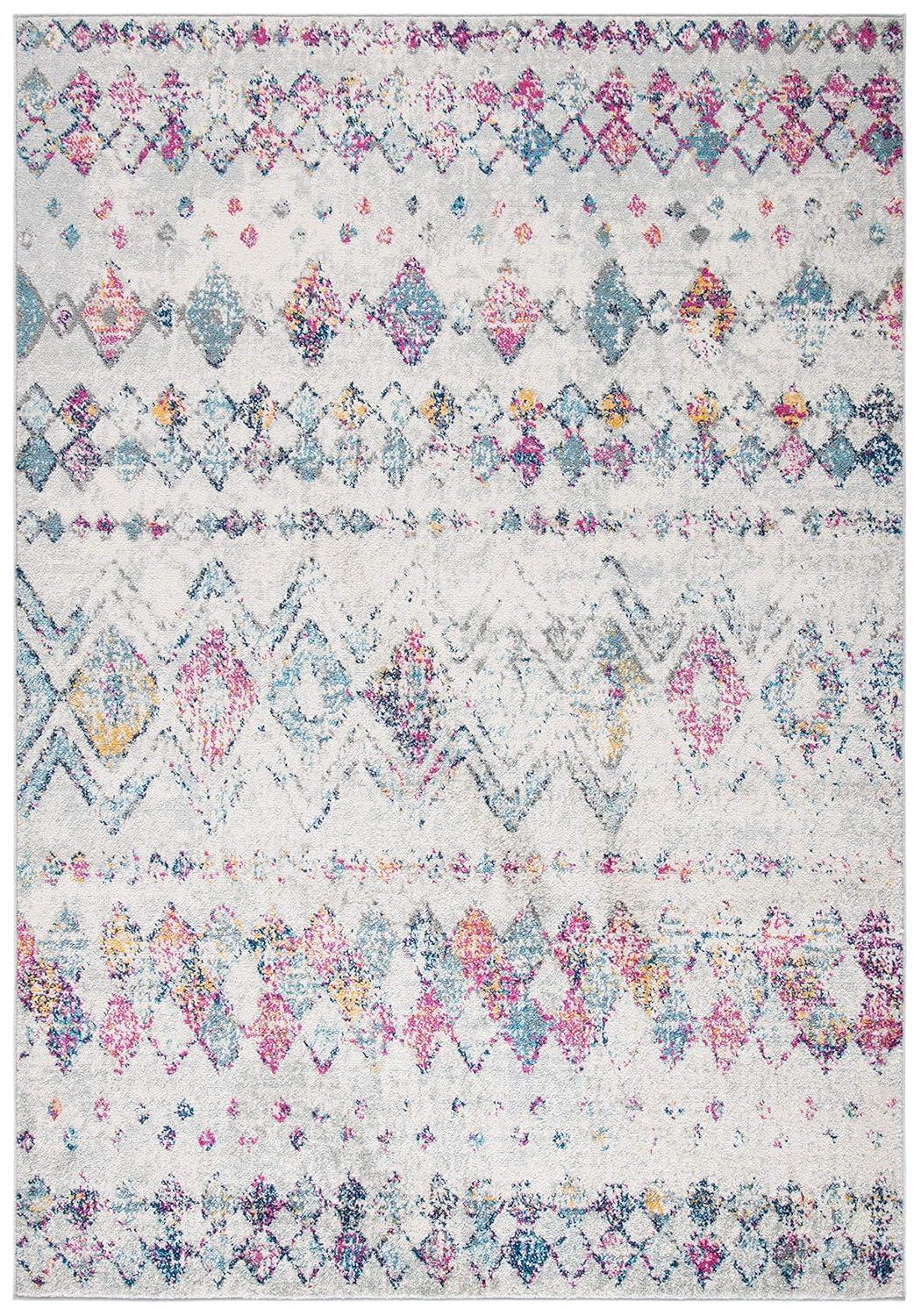 Madison 700 MAD798 Power Loomed Indoor Area Rug - Grey/Purple - 9'x12' - Safavieh