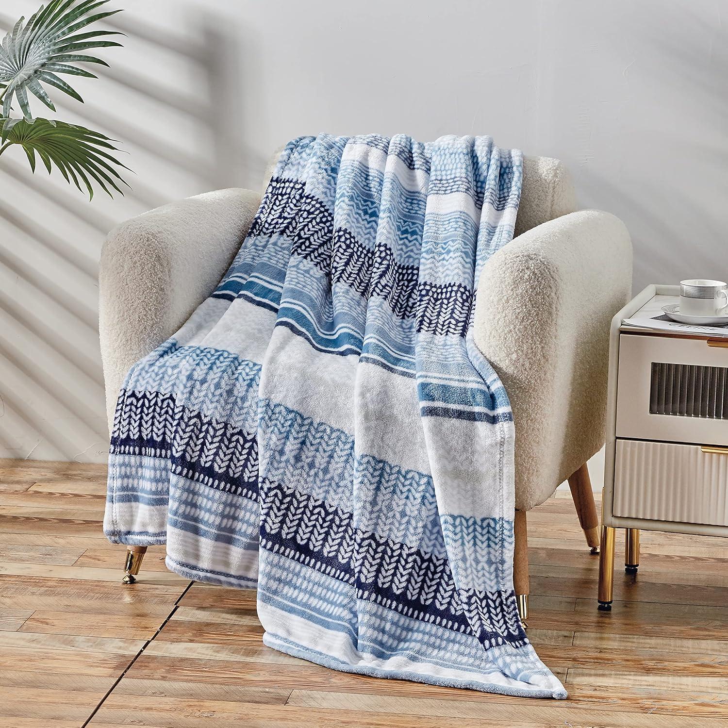 Noble House Extra Comfy and Plush Oversized Throw Blanket - Anissa - 50" x 70"