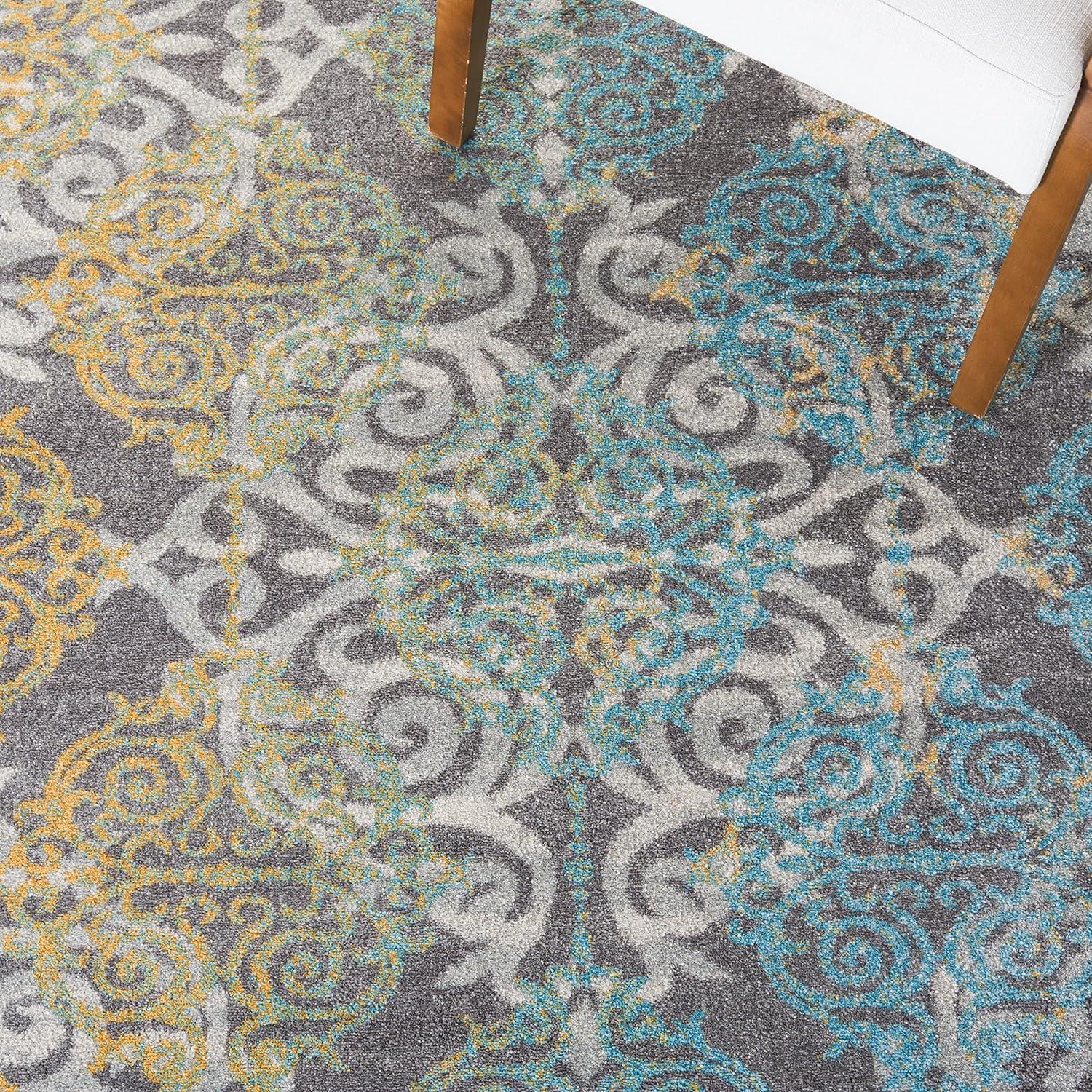 Evoke EVK230 Power Loomed Indoor Area Rug - Grey/Ivory - 5'3"x7'6" - Safavieh