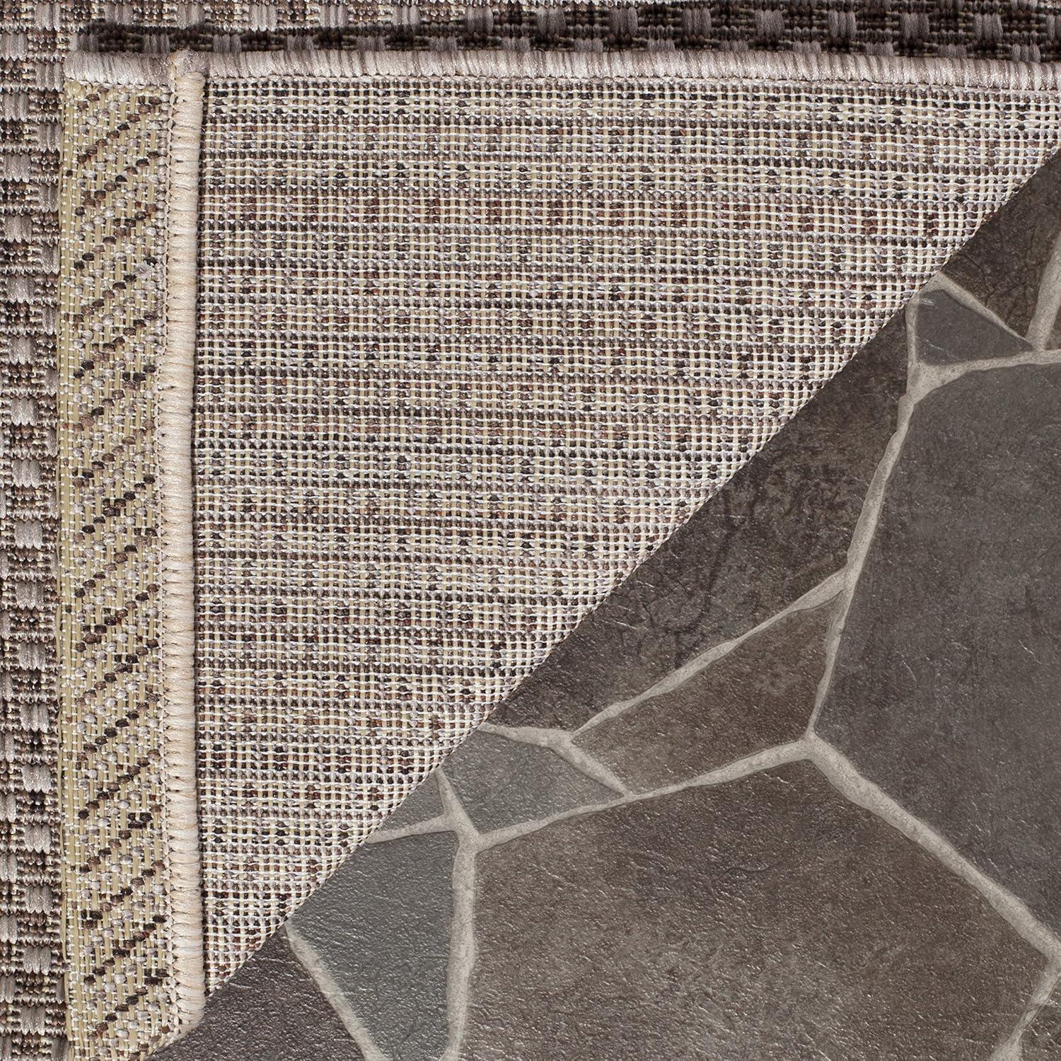 Courtyard CY8521 Power Loomed Indoor/Outdoor Area Rug - Beige/Brown - 6'7"x6'7" - Safavieh.
