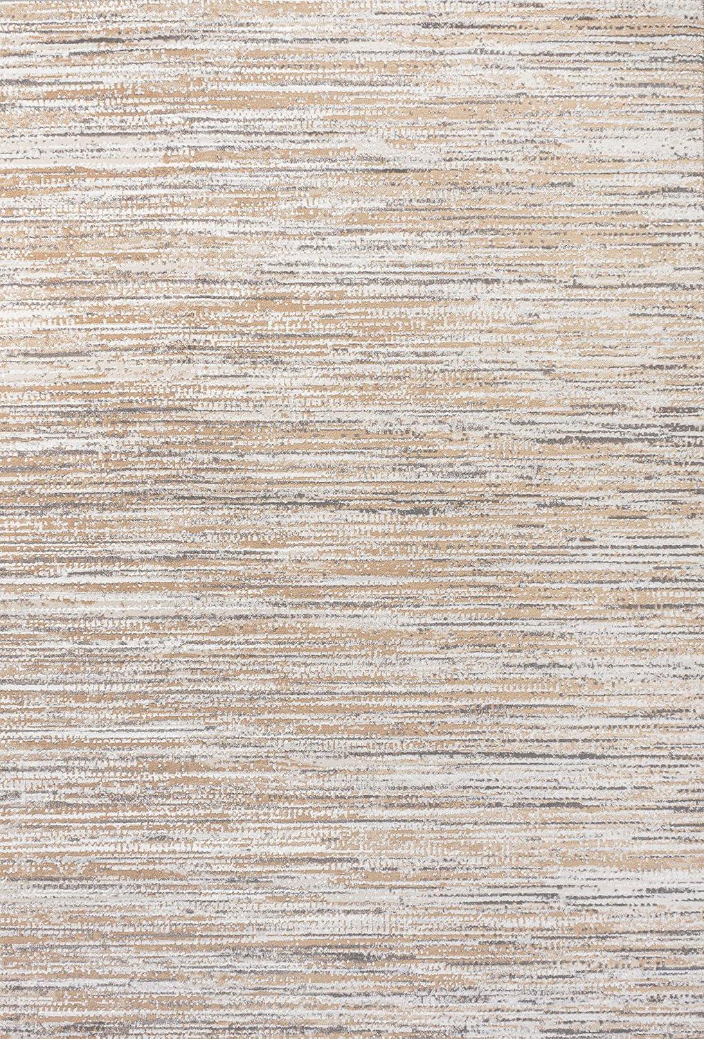 JONATHAN Y Loom Modern Strie'  Beige/Gray 3 ft. x 5 ft. Area Rug