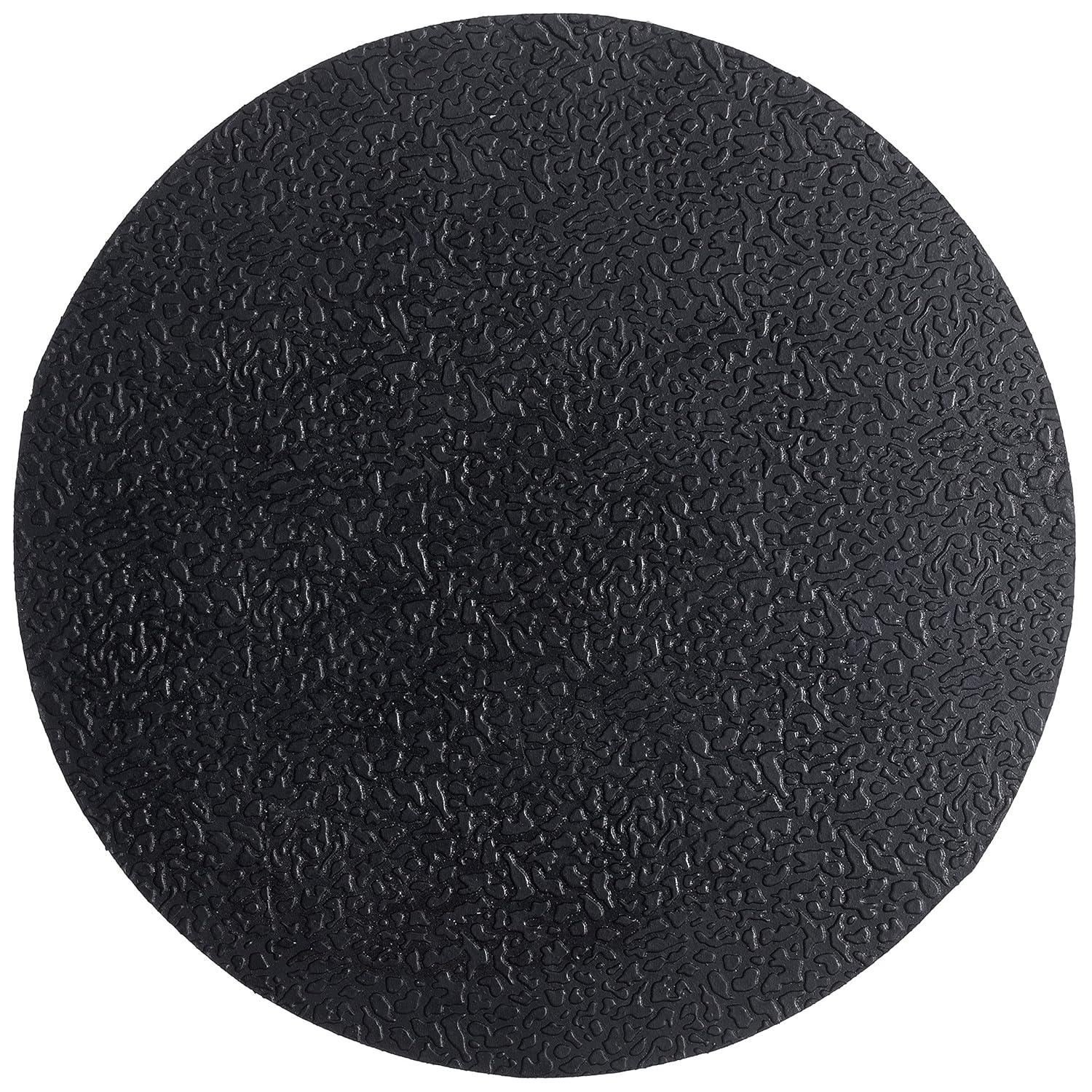 Black Rubber Compass Scroll Garden Stepping Stone Set, 11-3/4 inches