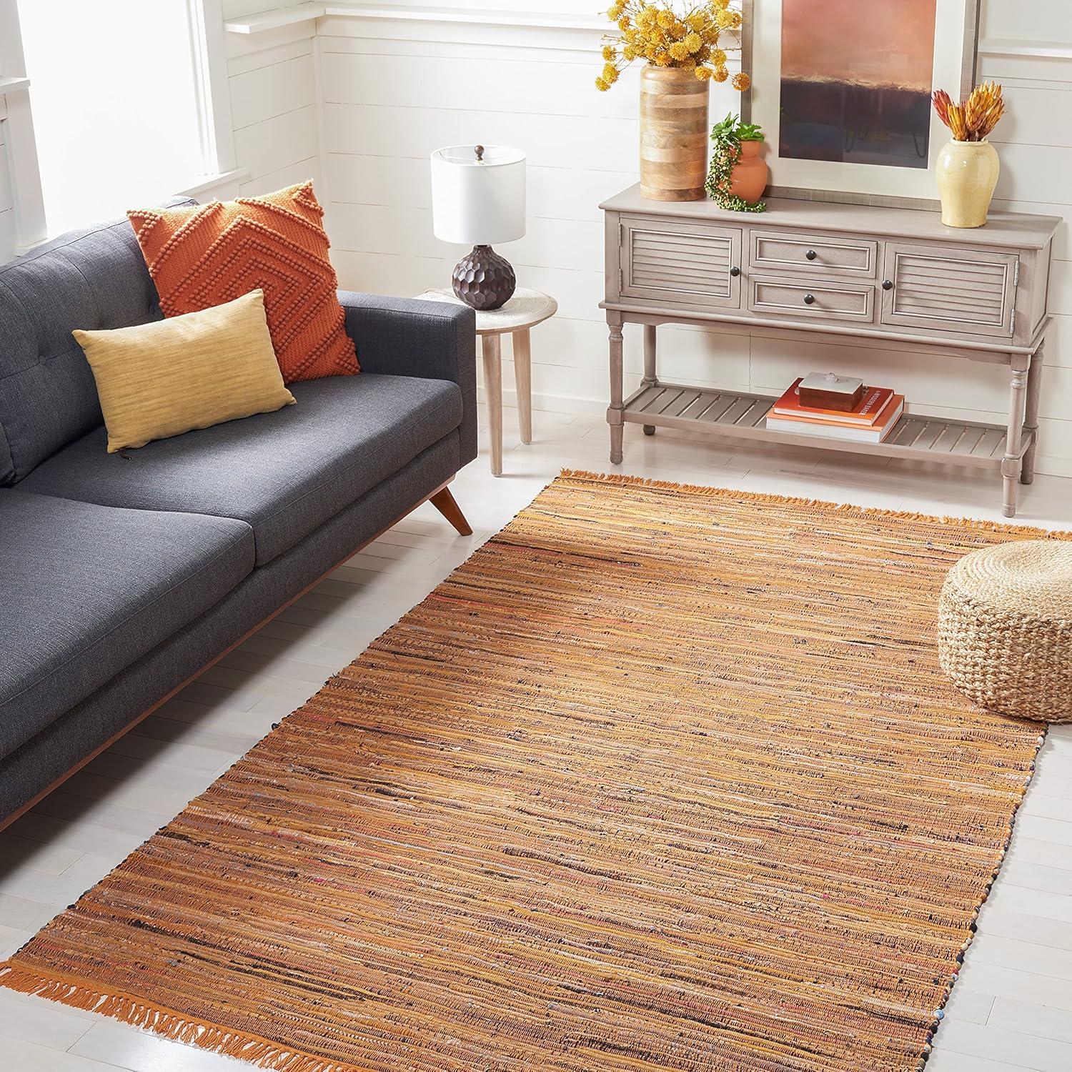 Rag Area Rug RAR127 Hand Woven Area Rug  - Safavieh