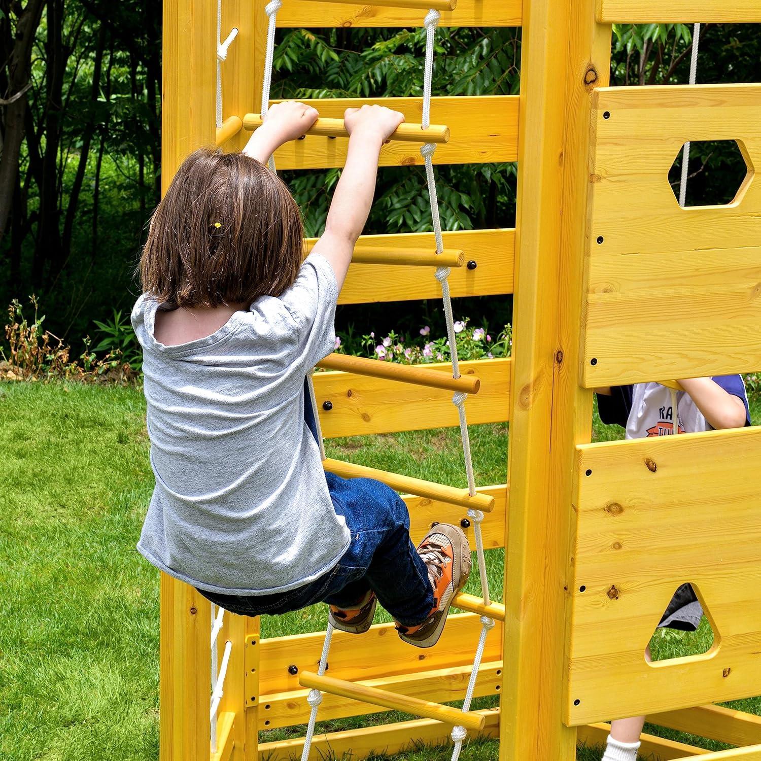 Hawthorn - Outdoor Climber with Monkey Bars, Swing, and Octagon Climber