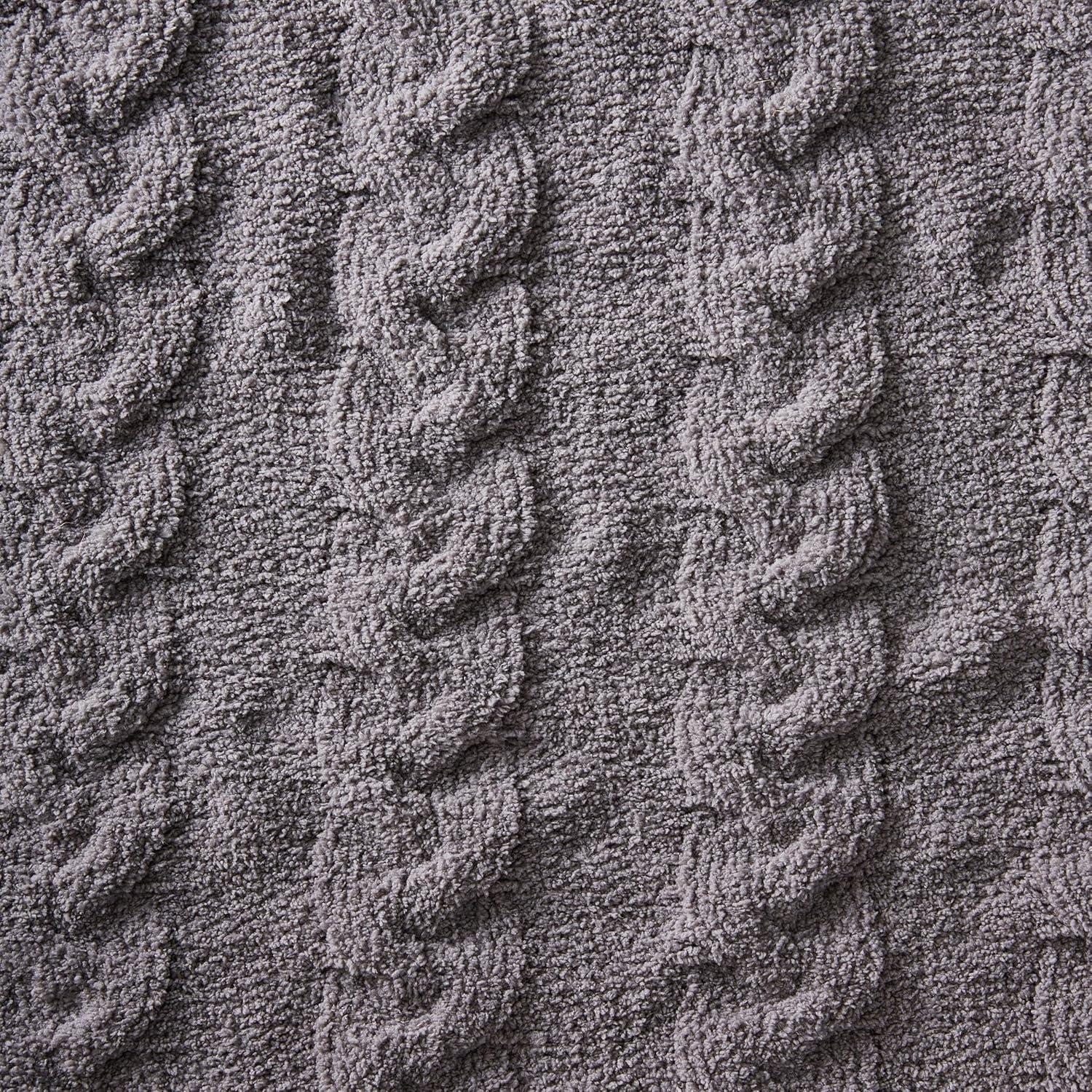 Tommy Bahama- Throw Blanket, Ultra Soft Chenille Bedding Set, Luxury Bedding for Bed or Couch (Solid Grey, 50 x 70)