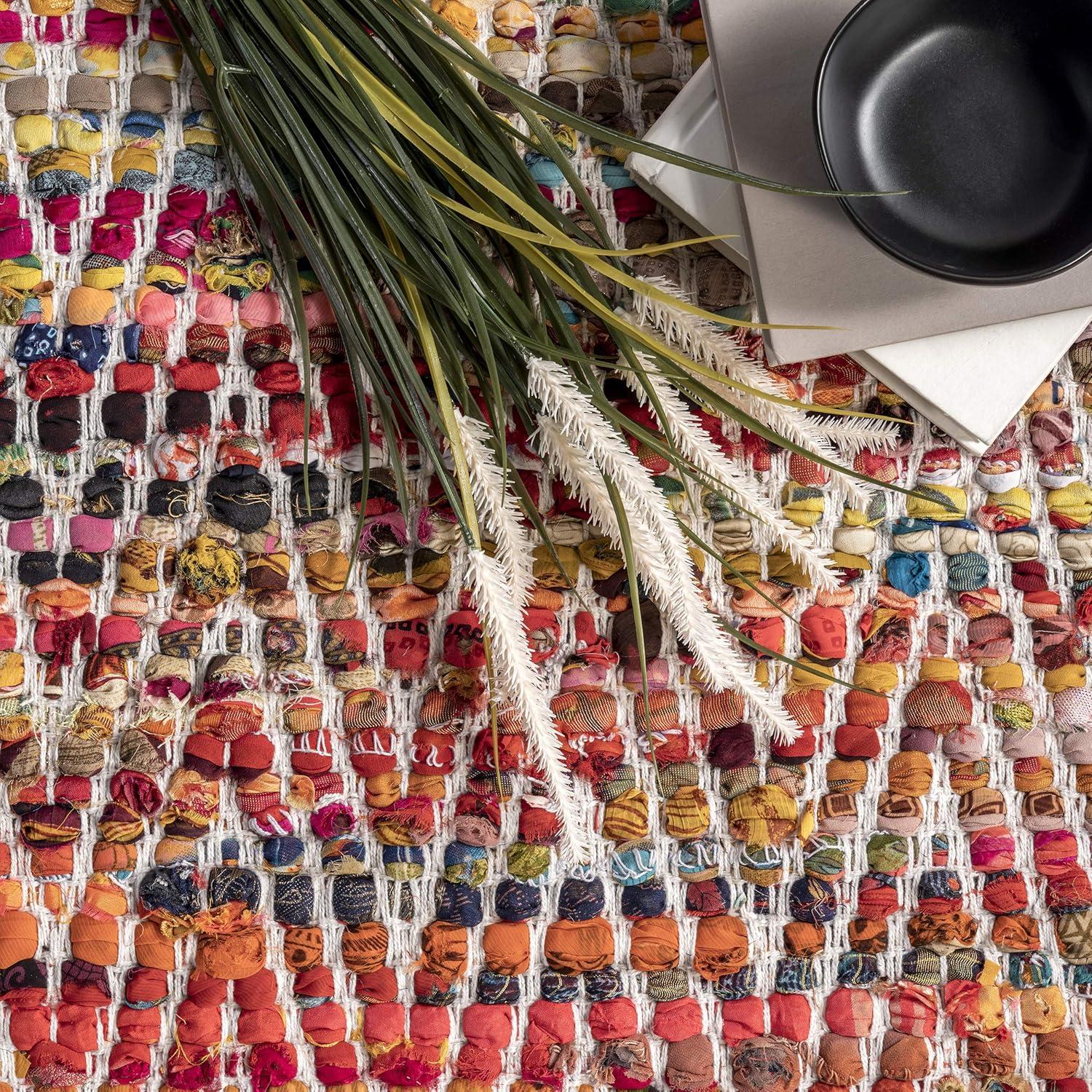 nuLOOM Rochell Handwoven Chevron Runner Rug, 2' 6" x 10', Magenta