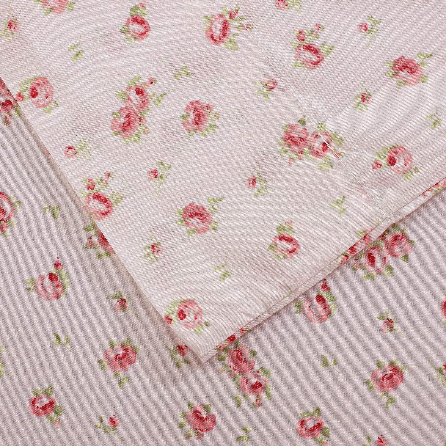 Modern Threads Sweet Rose Printed 4 Piece Sheet Set, Blush California King