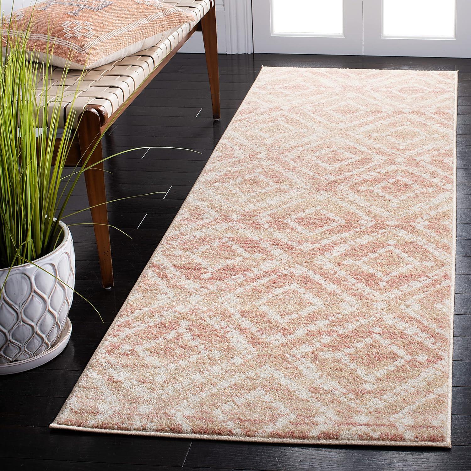 SAFAVIEH Adirondack Lecia Geometric Area Rug, Rose/Gold, 5'1" x 7'6"