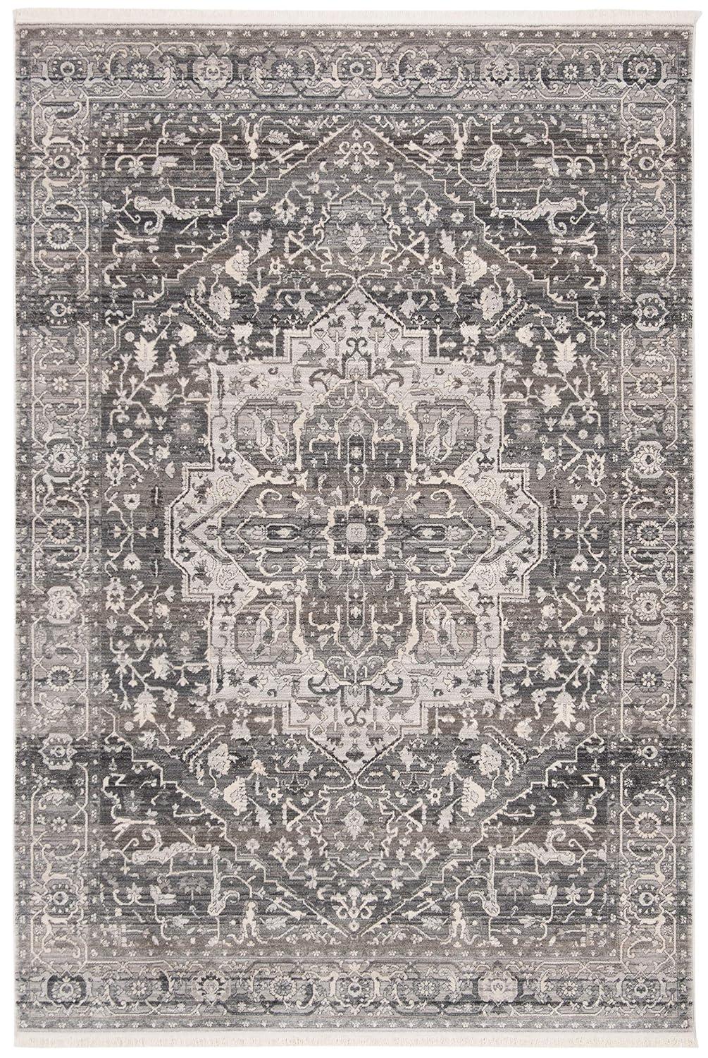 Vintage Persian VTP479 Power Loomed Indoor Area Rug - Grey/Charcoal - 5'x7'6" - Safavieh