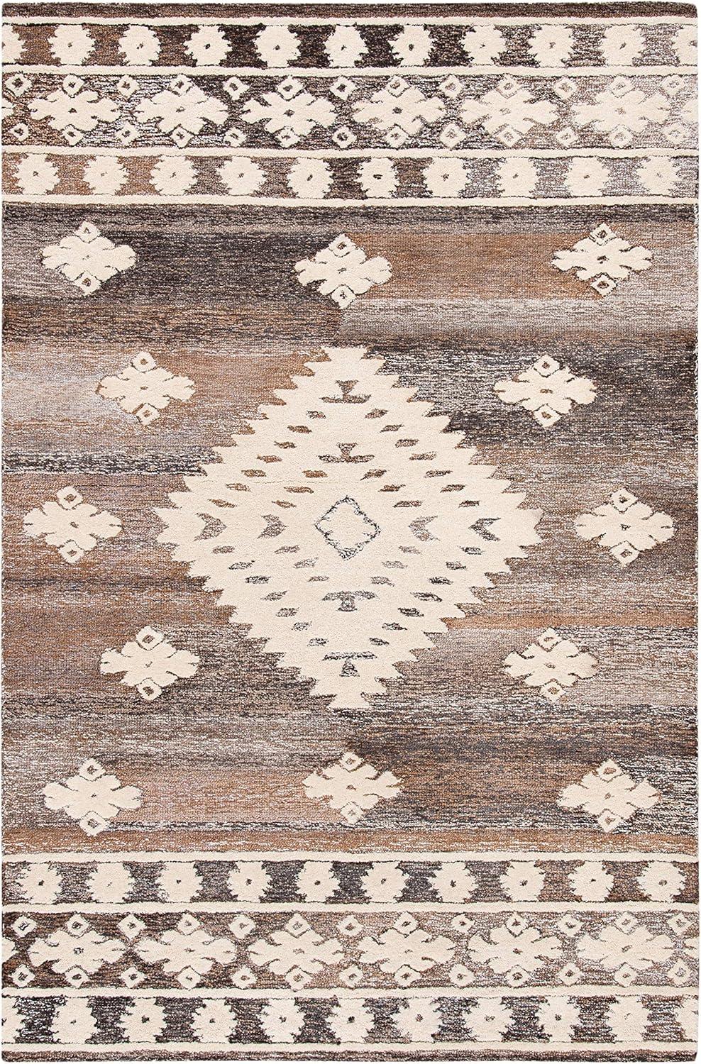 SAFAVIEH Amsterdam Gladwin Geometric Area Rug, Terracotta/Multi, 3' x 5'