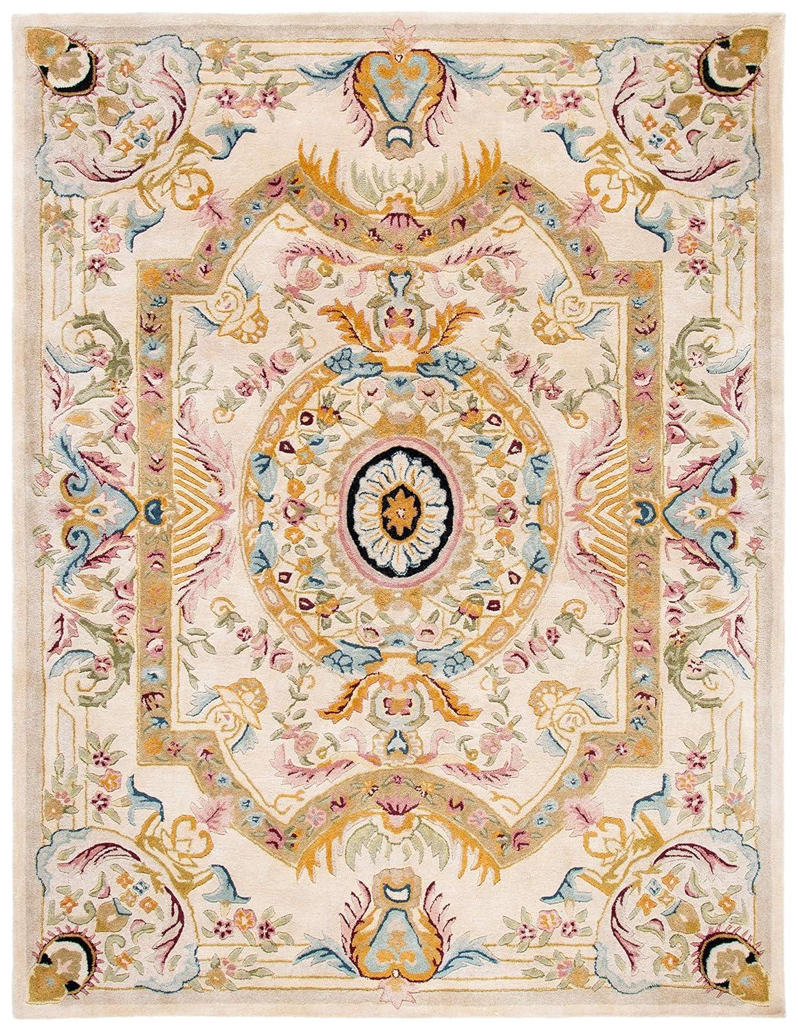 Savonnerie SAV202 Hand Tufted Area Rug - Sage/Beige - 8'x10' - Safavieh.