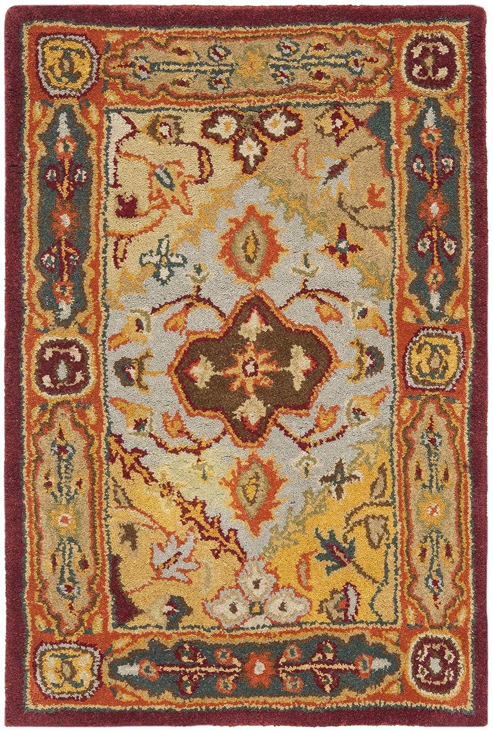 SAFAVIEH Heritage Regius Traditional Wool Runner Rug, Multi, 5' x 12'
