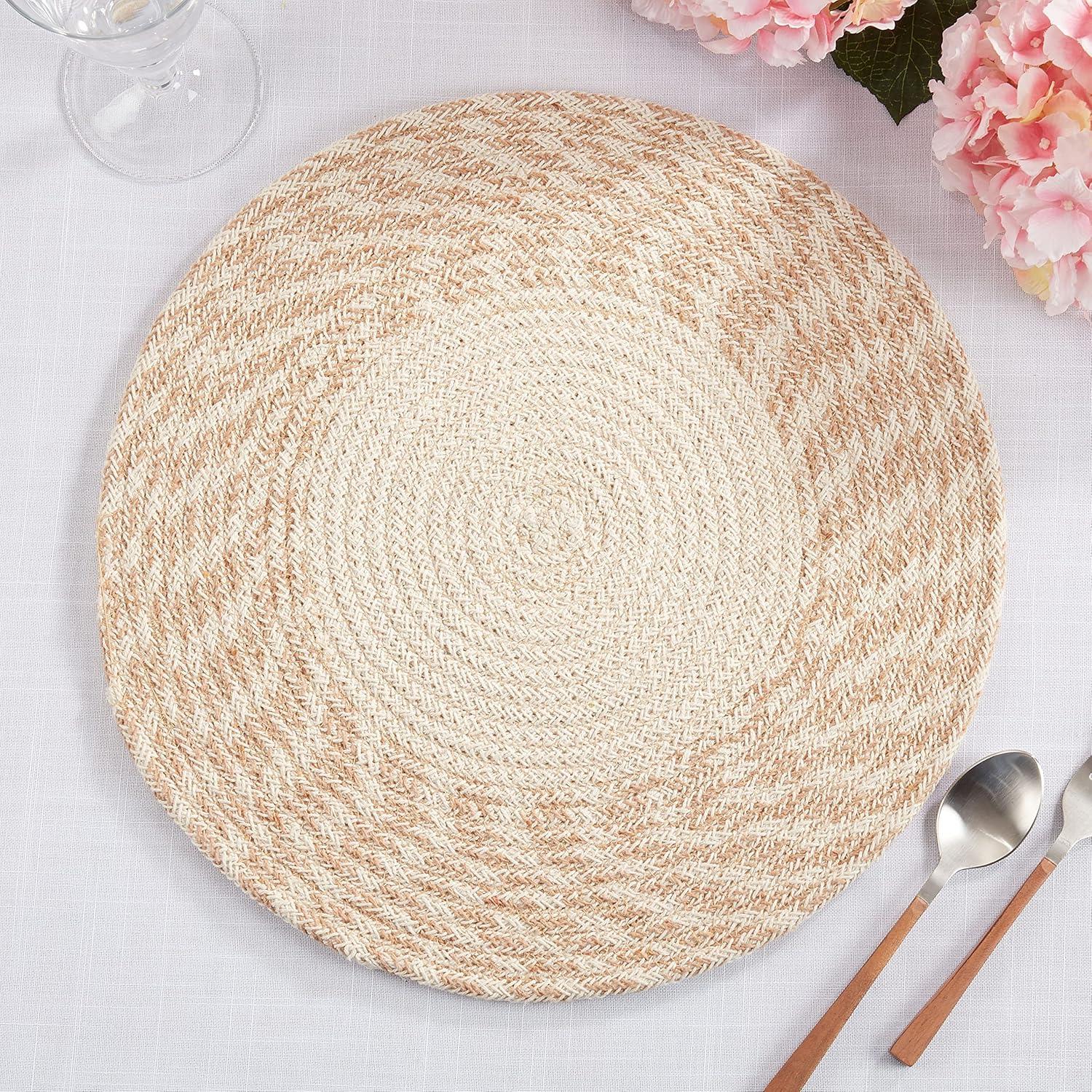 Saro Lifestyle Hand Braided Design Placemats (Set of 4)