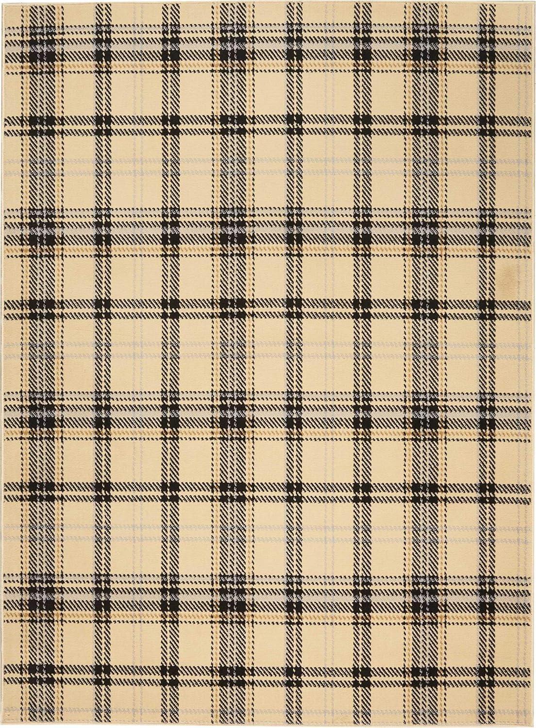 Nourison Grafix Contemporary Plaid Area Rug