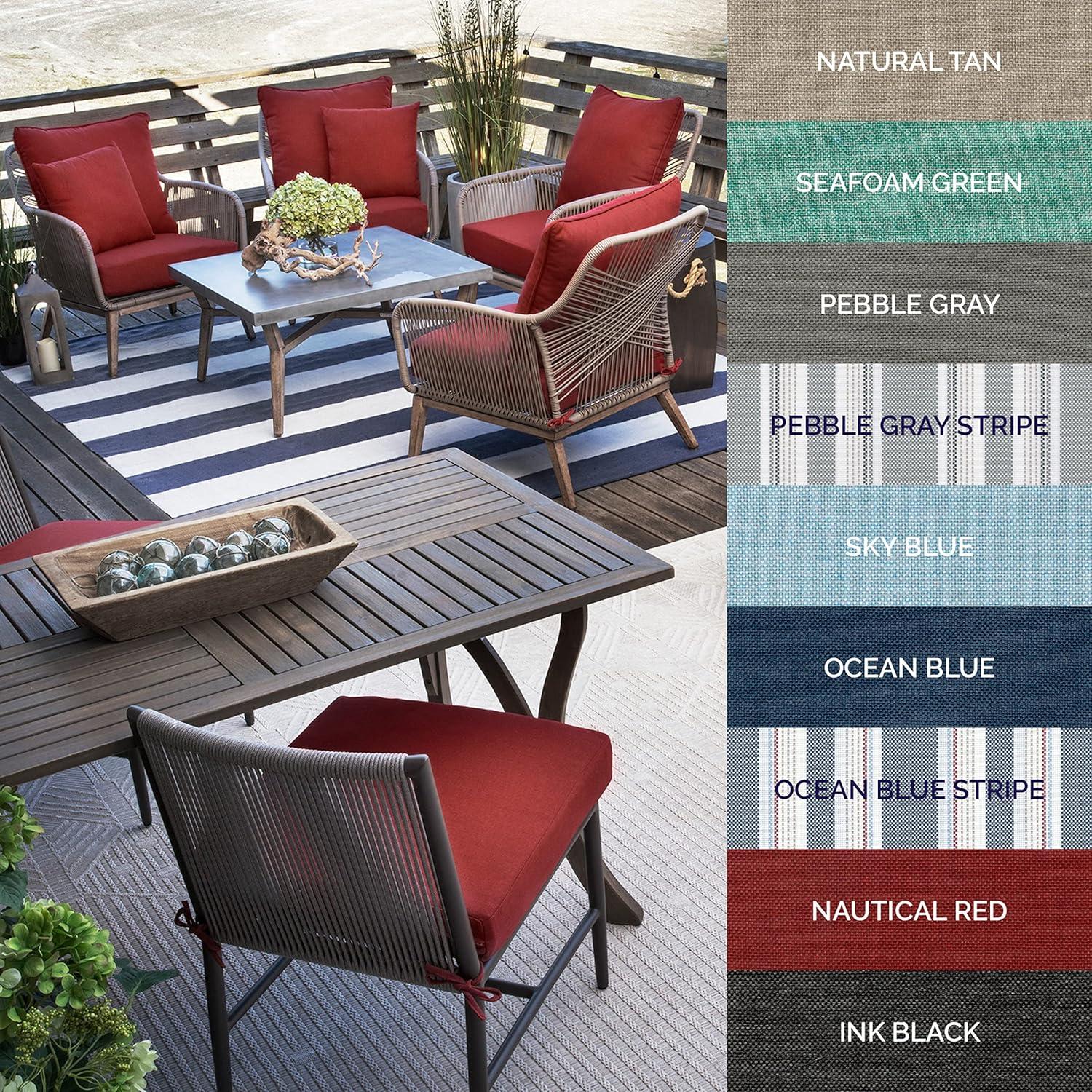 Arden Oceantex Outdoor Chair Cushion 20 x 20, Nautical Red
