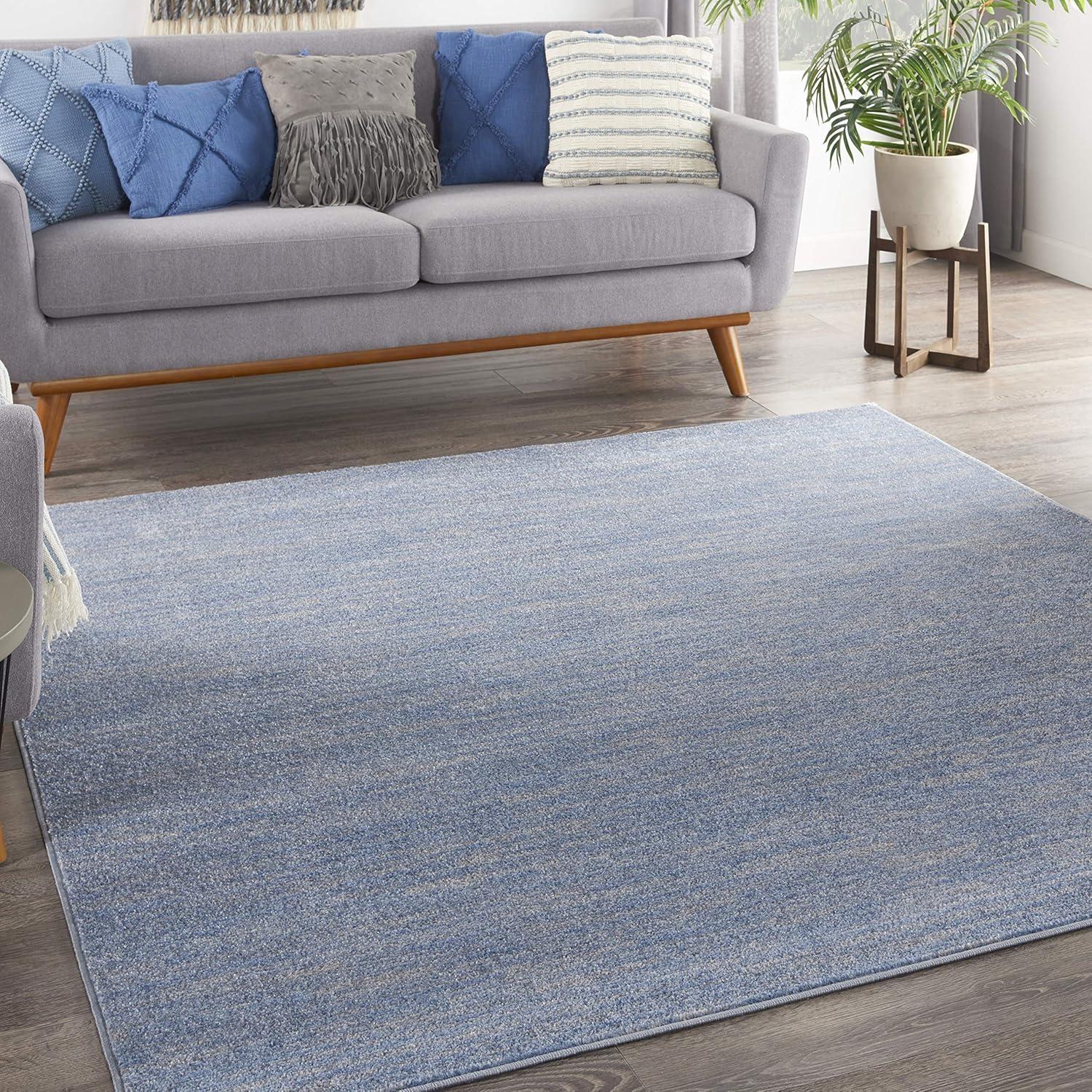 Nourison Nourison Essentials NRE01 Indoor/outdoor Area Rug - Blue/Grey 5' x square