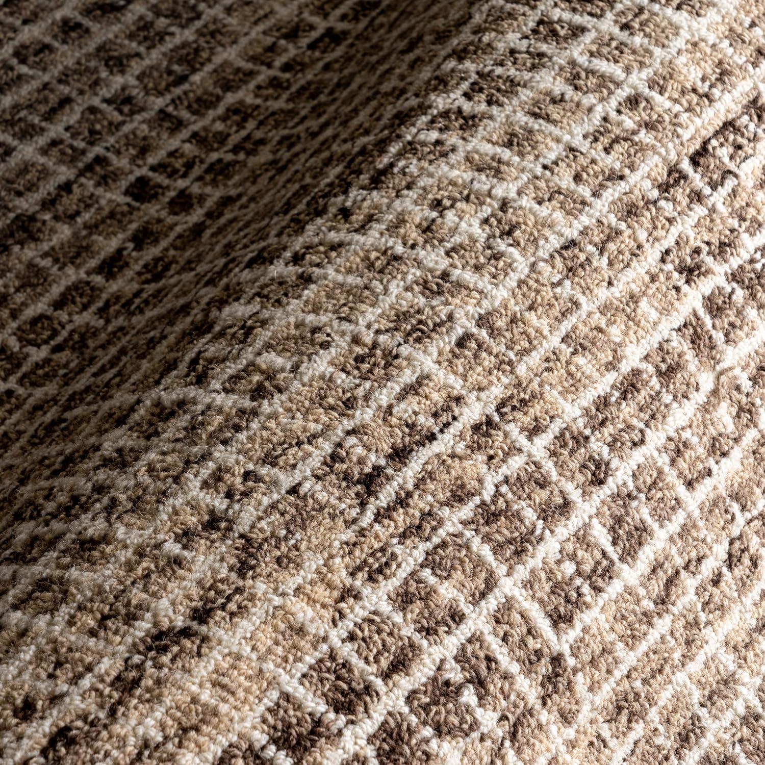 Gracie Oaks Melrose Checked Wool Area Rug