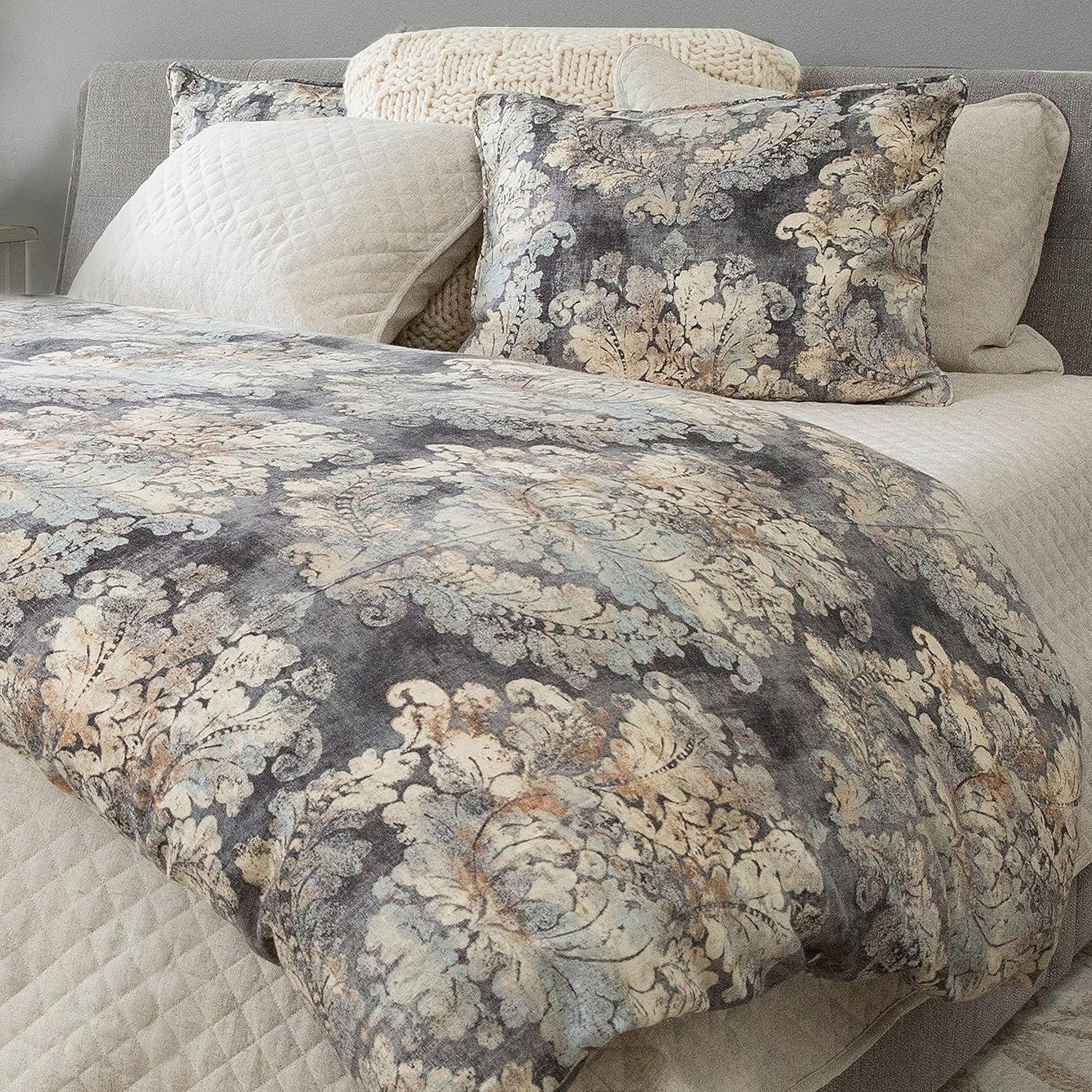 Traditional Linen Damask Duvet Cover Set