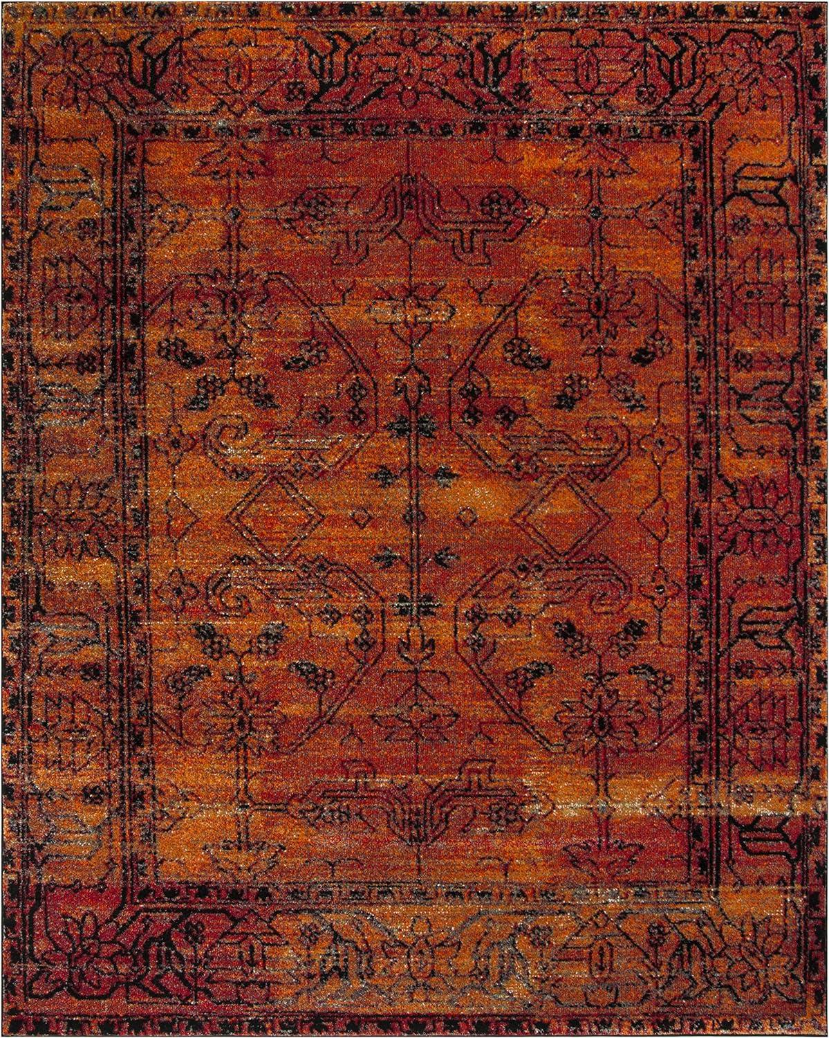 SAFAVIEH Vintage Hamadan Jessamine Oriental Area Rug, Orange, 10'6" x 14'