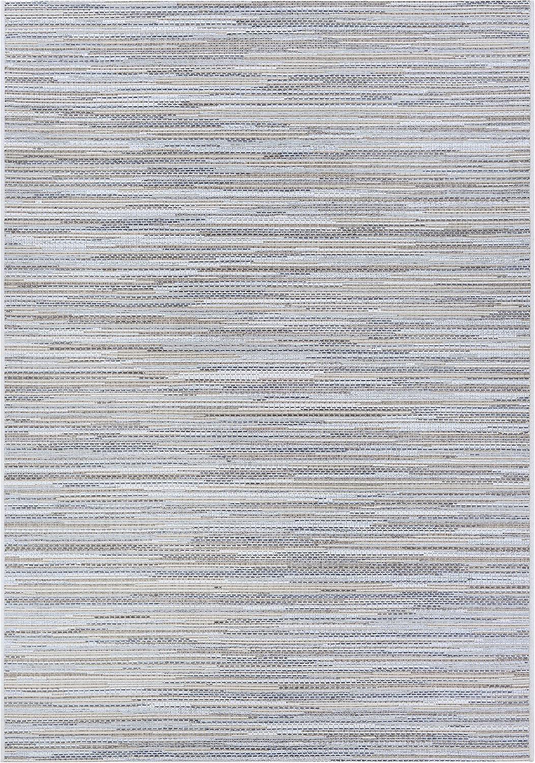 Couristan Monte Carlo Coastal Breeze Indoor/Outdoor Area Rug, 5'3" x 7'6", Taupe-Champagne