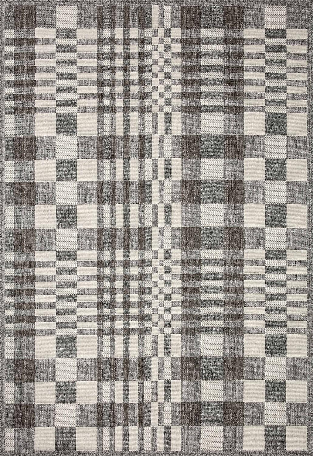 Loloi II Rainier Plaid Area Rug, 94 in x 130 in