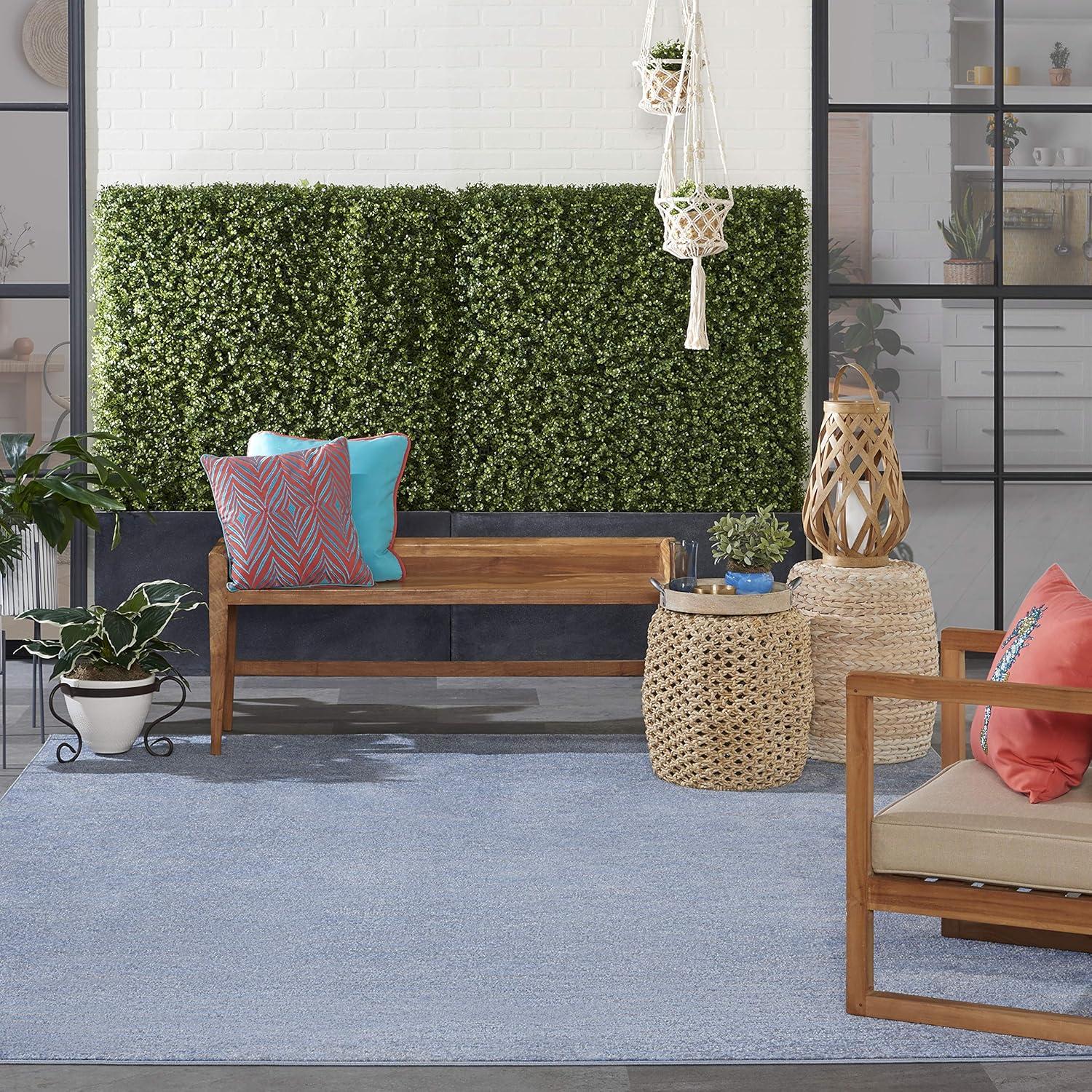 Nourison Nourison Essentials NRE01 Indoor/outdoor Area Rug - Blue/Grey 10' x 14'