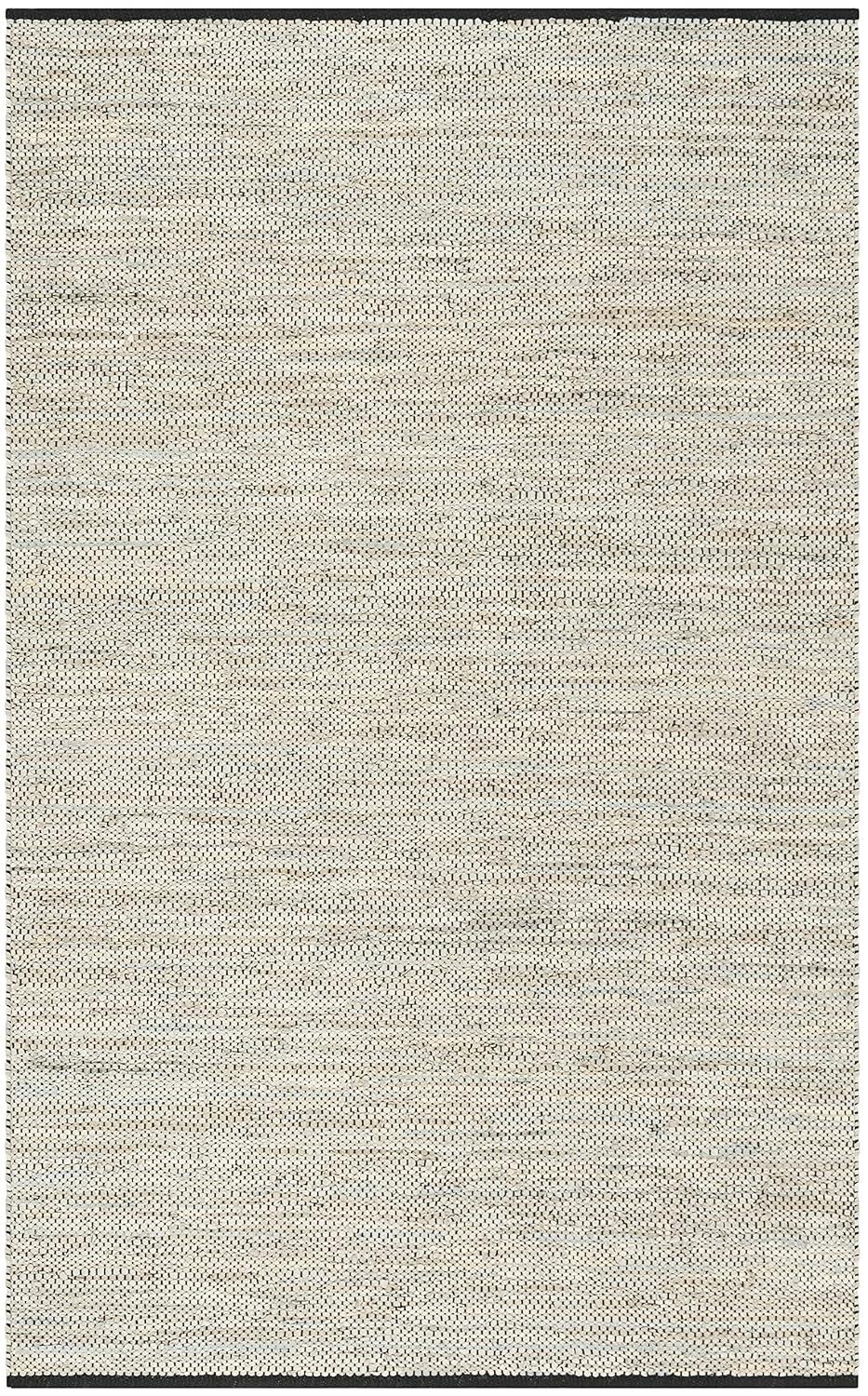 Vintage Leather VTL104 Hand Woven Indoor Area Rug - Beige - 6'x9' - Safavieh
