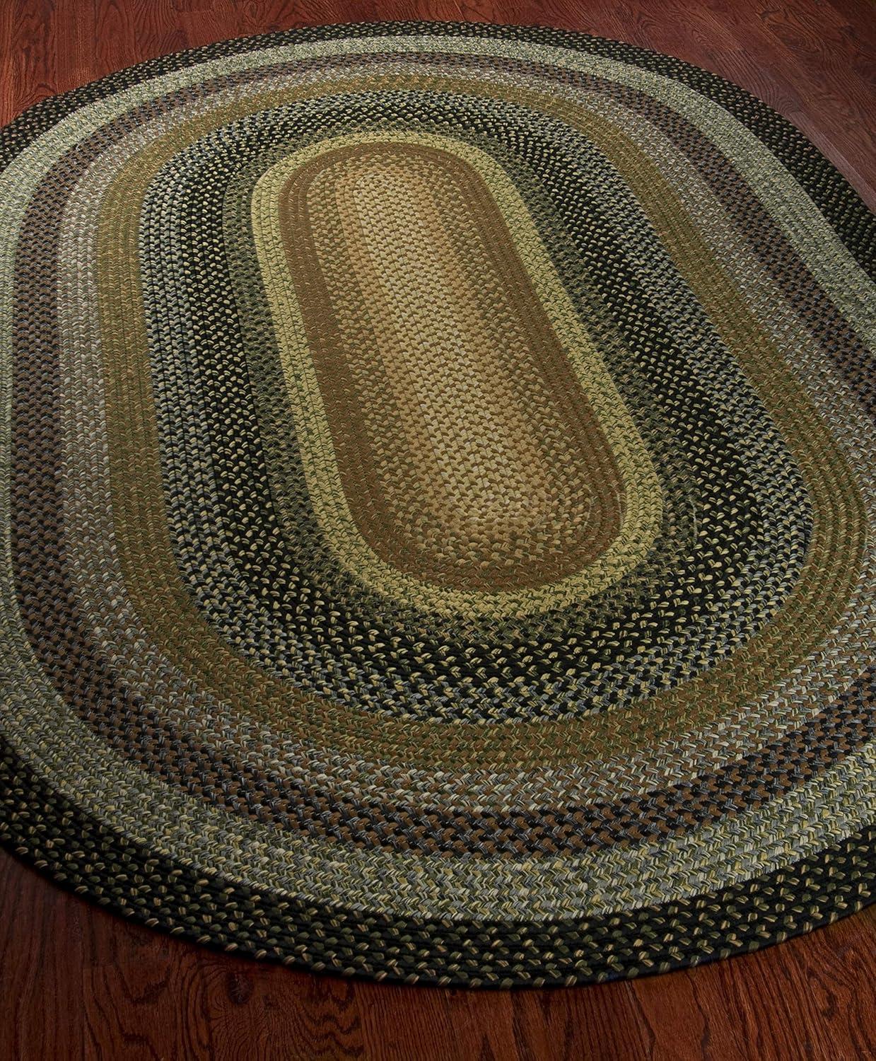 Enika Hand Braided Red/Blue Area Rug