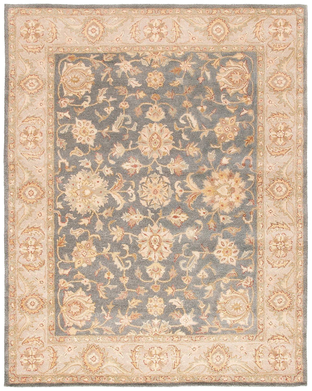 Antiquity AT312 Hand Tufted Area Rug - Blue/Beige - 8'3"x11' - Safavieh.