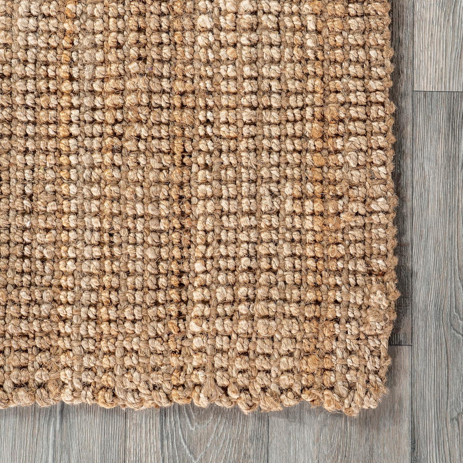 nuLOOM Ashli Solid Farmhouse Jute Area Rug