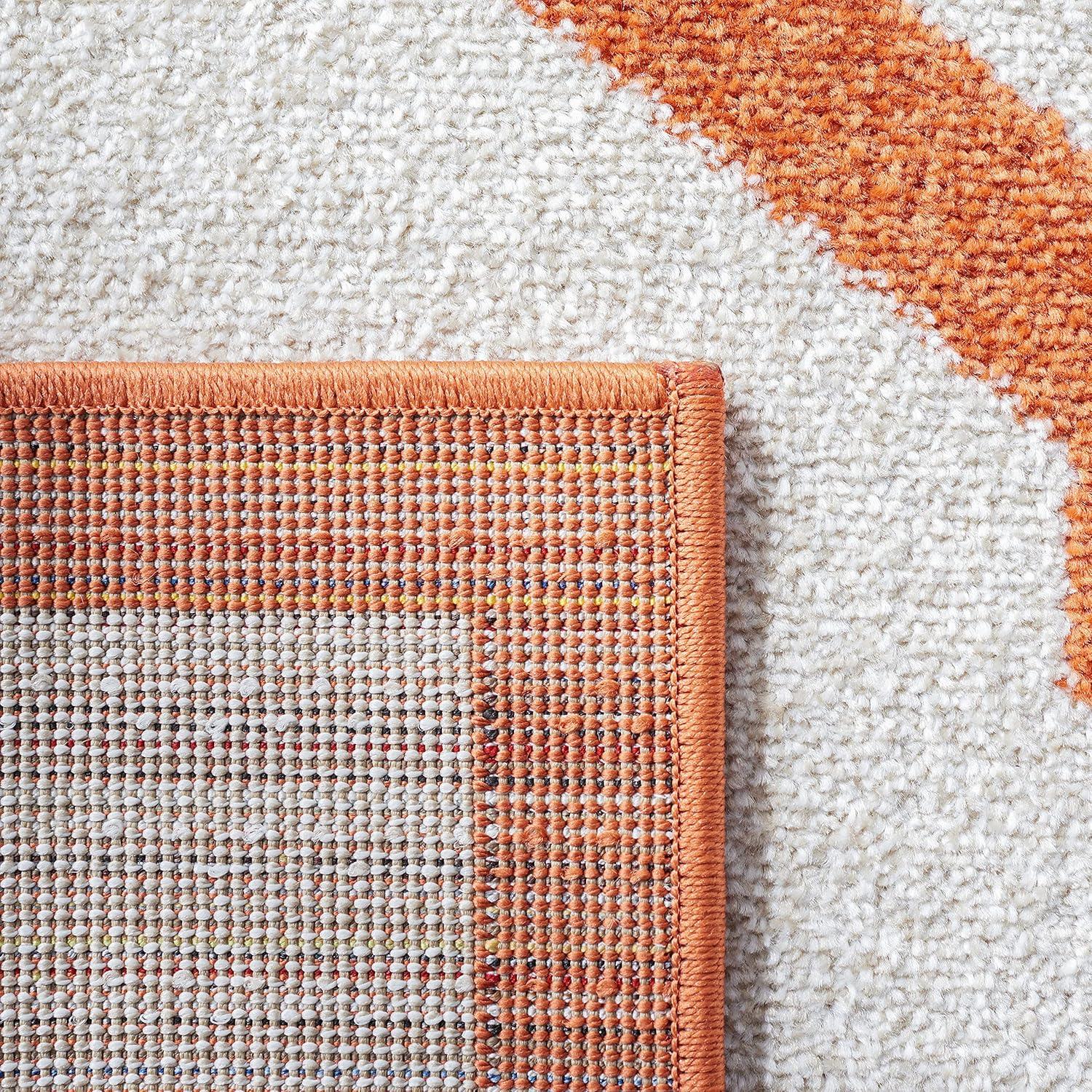 Amherst AMT421 Power Loomed Indoor Area Rug - Beige/Orange - 8'x10' - Safavieh