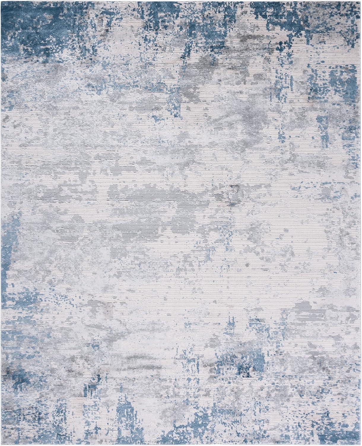 SAFAVIEH Invista Sylvester Abstract Area Rug, Grey/Blue, 9' x 12'
